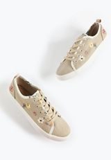 SuperCush Floral Embroidered Lace Up Sneaker, C5724, small