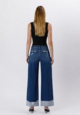 Flying Monkey&trade; High Rise Ripped Cuff Baggy Wide Leg, C258, small