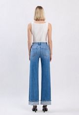 Flying Monkey&trade; High Rise Cuffed Hem Wide Leg Jean, C3337, small