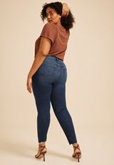 Plus Size m jeans by maurices&trade; Cool Comfort High Rise Ripped Hem Ankle Jegging, C258, small