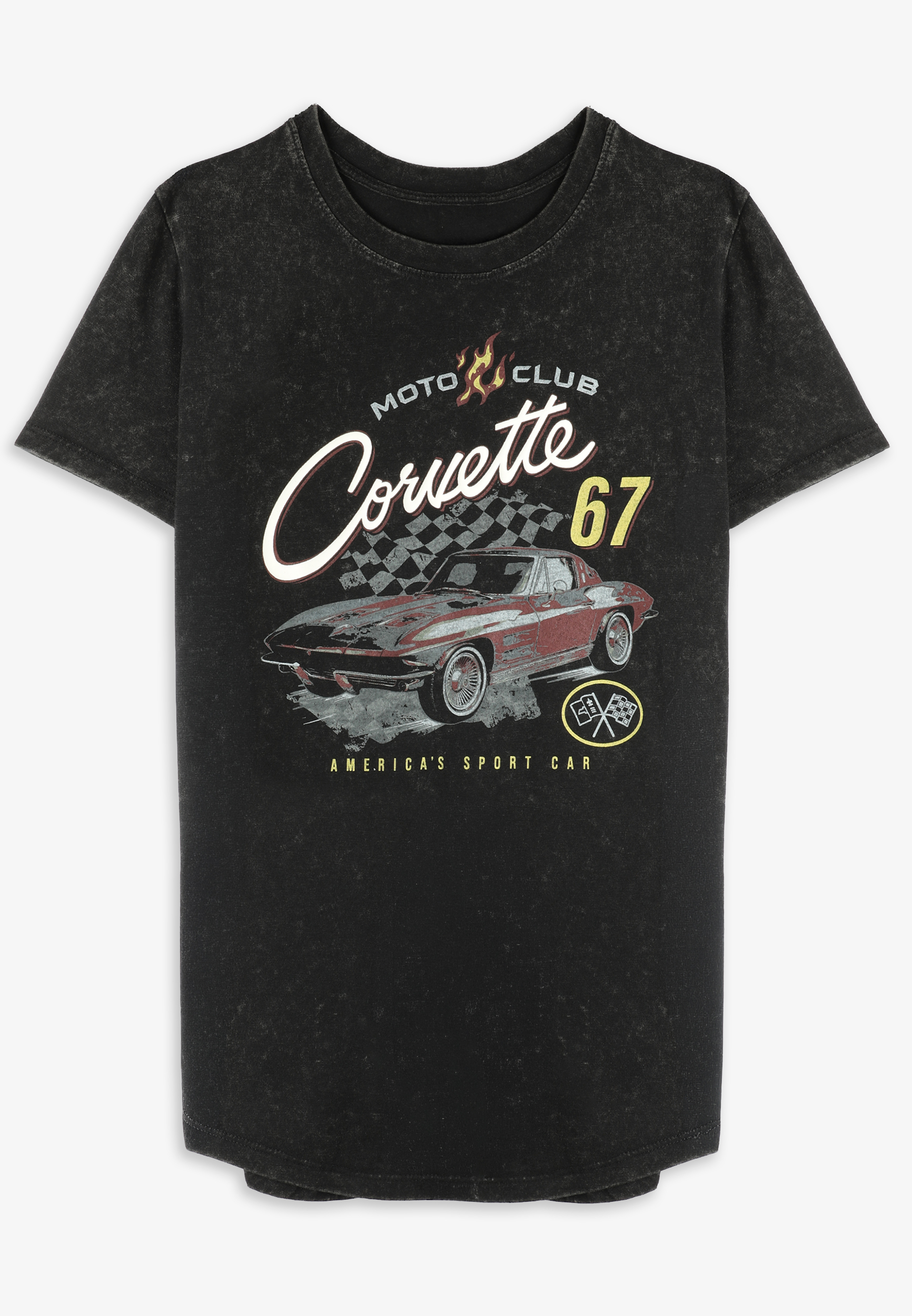 Moto Club Corvette Classic Fit Graphic Tee, C106, large