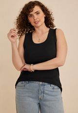 Plus Size 24/7 U Line Tank Top, C106, small