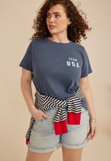 Plus Size Team USA Classic Fit Graphic Tee, C1206, small