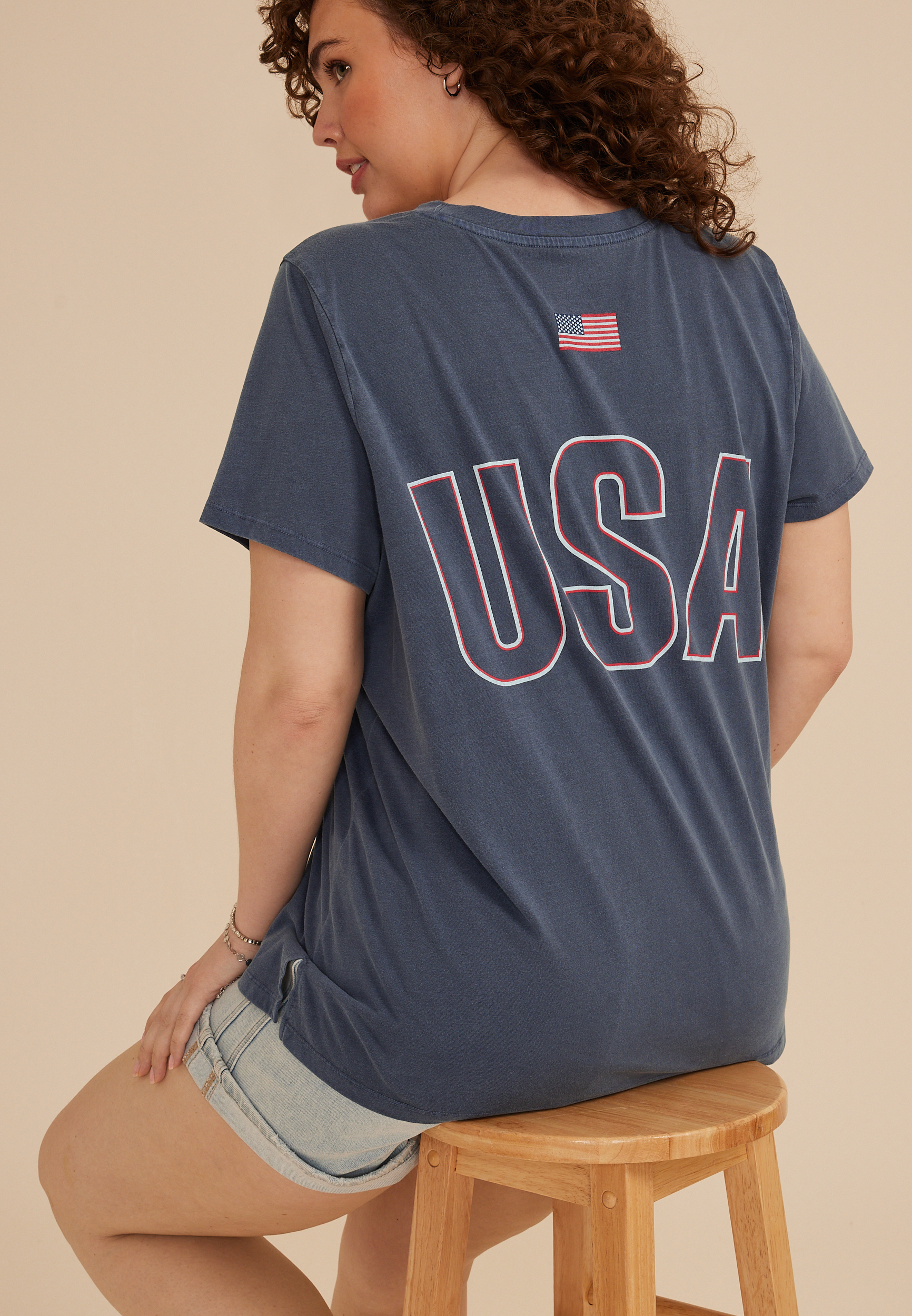 Plus Size Team USA Classic Fit Graphic Tee, C1206, large