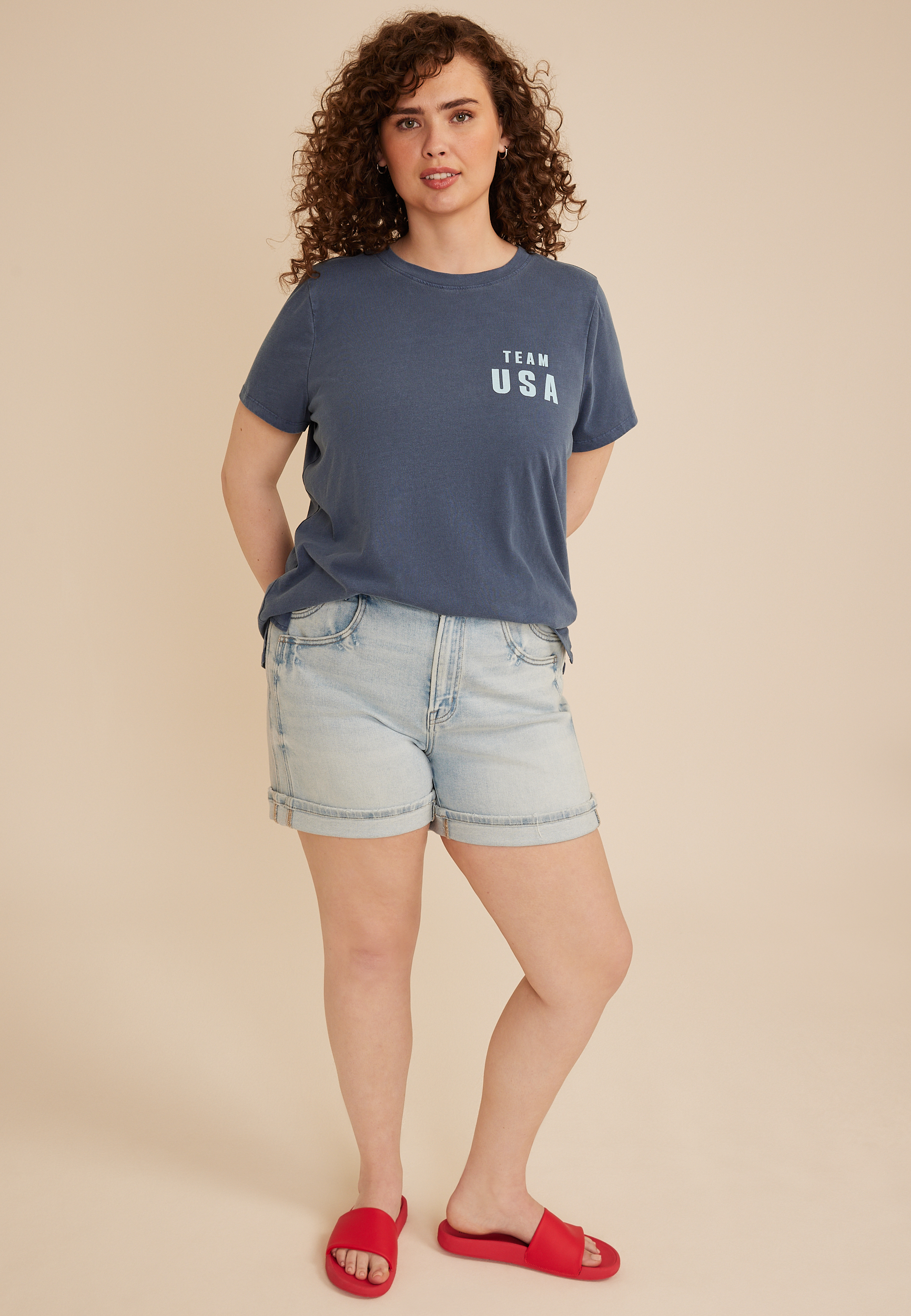 Plus Size Team USA Classic Fit Graphic Tee, C1206, large
