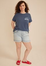 Plus Size Team USA Classic Fit Graphic Tee, C1206, small