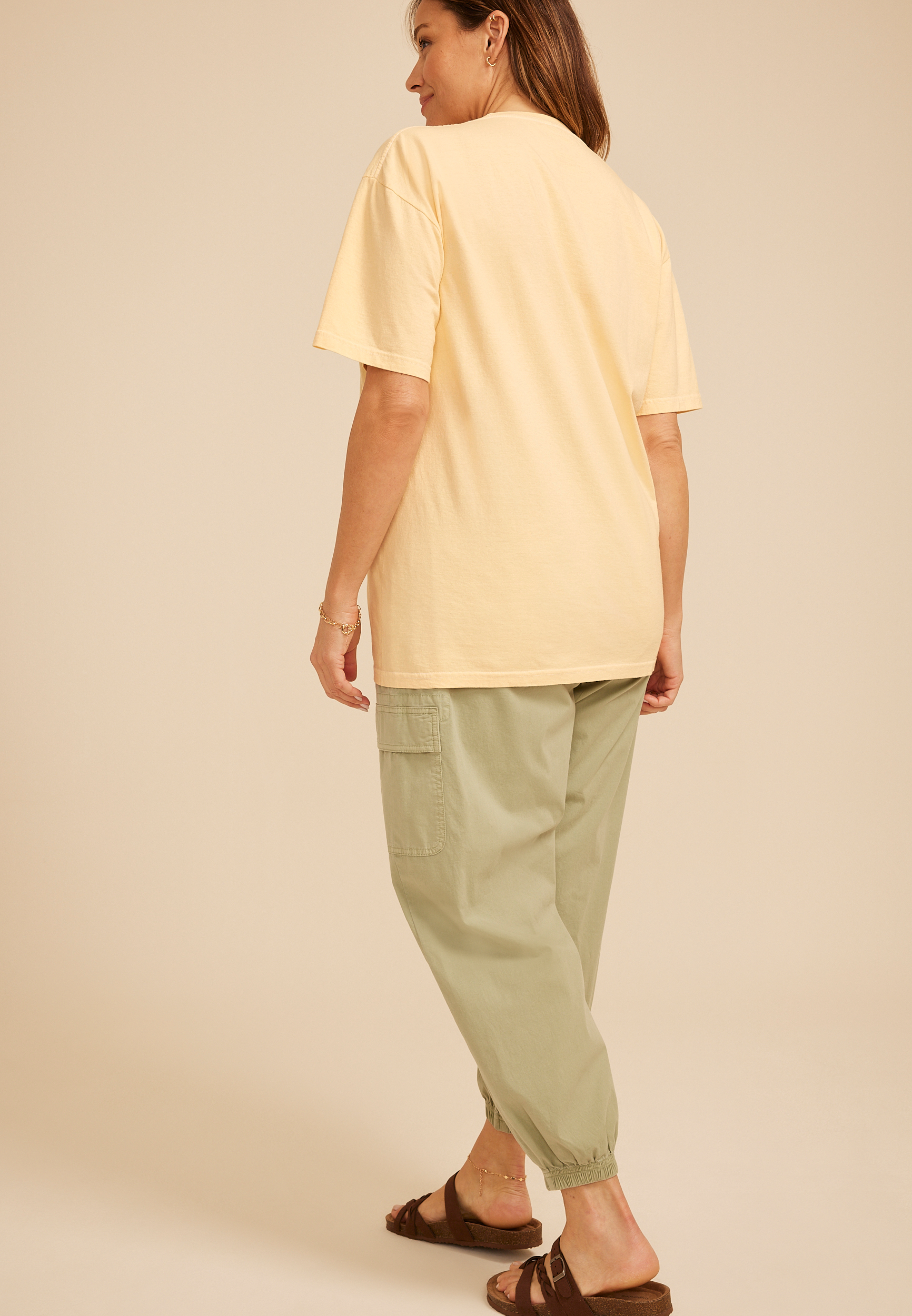 Plus Size Sun Embroidered Standard Fit Graphic Tee, C6548, large