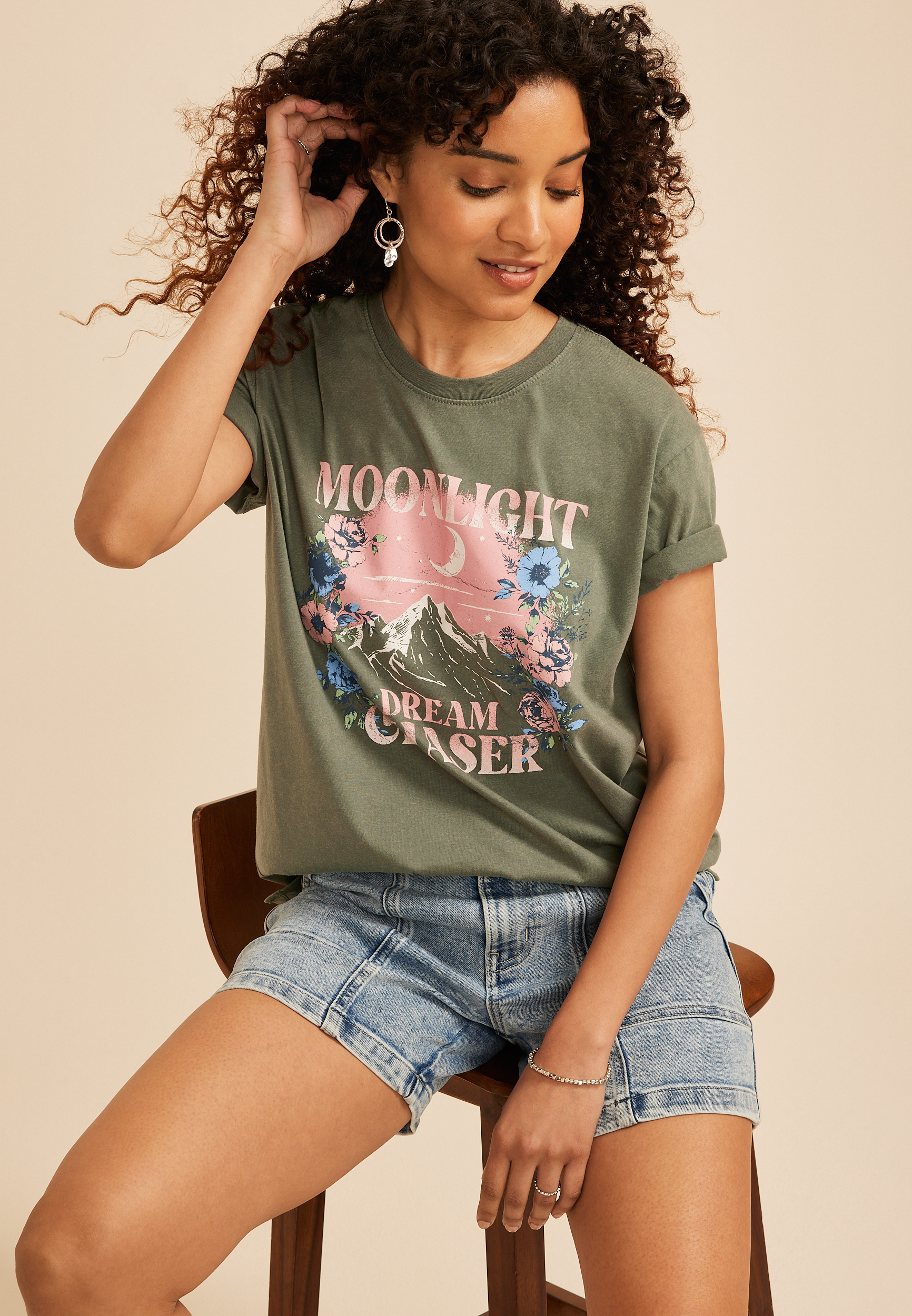 Moonlight Dream Chaser Relaxed Fit Graphic Tee 