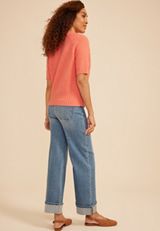 Short Sleeve Crew Neck Sweater, C4002, small