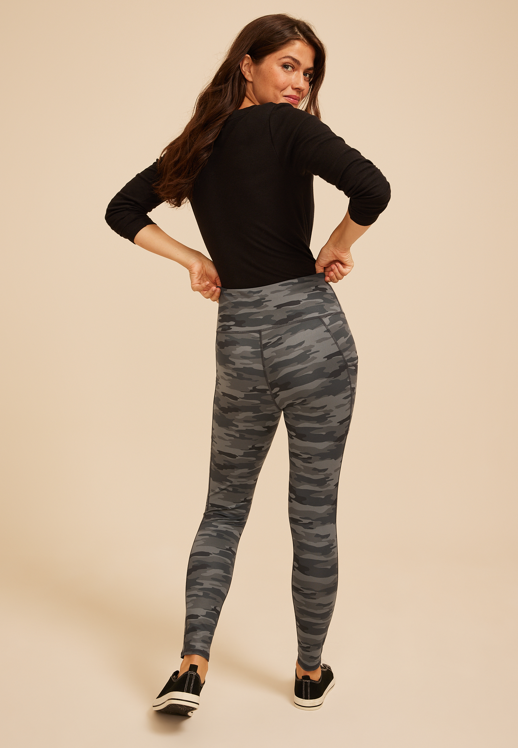 High Rise Camo Legging, C1755, large