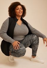 Plus Size High Rise Camo Legging, C1755, small