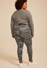 Plus Size High Rise Camo Legging, C1755, small