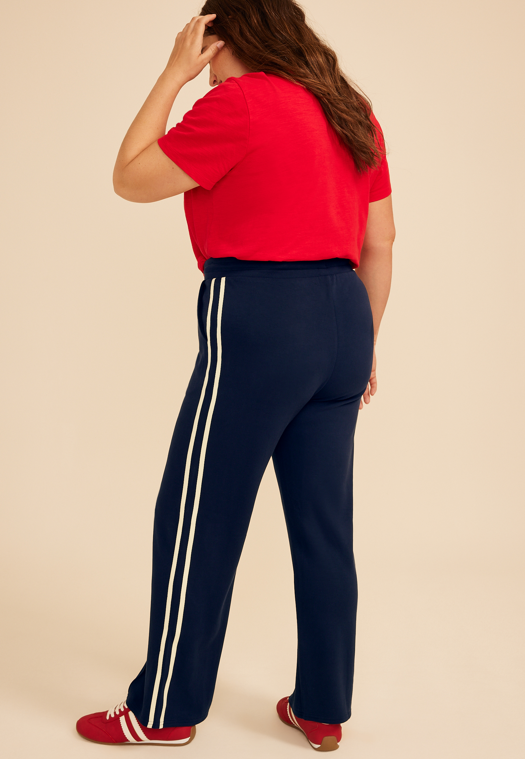 Plus Size Cloud Scuba Knit High Rise Track Pant, C1919, large