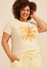 Plus Size Sunflower Classic Fit Graphic Tee, C2789, small