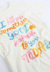 Plus Size Hope Something Good Standard Fit Graphic Tee, GARDENIA, small