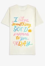 Plus Size Hope Something Good Standard Fit Graphic Tee, GARDENIA, small