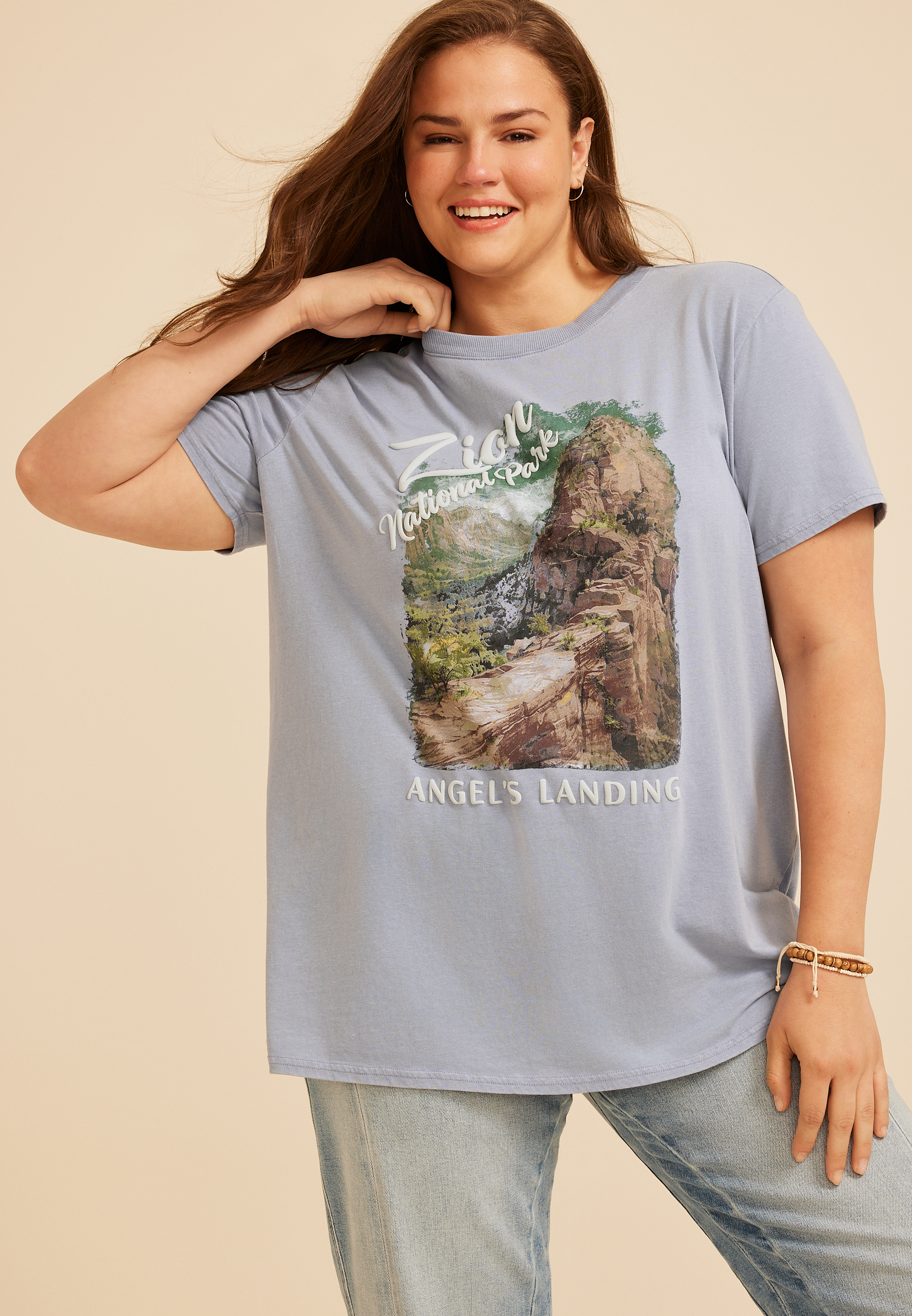 Plus Size Zion National Park Oversized Fit Graphic Tee