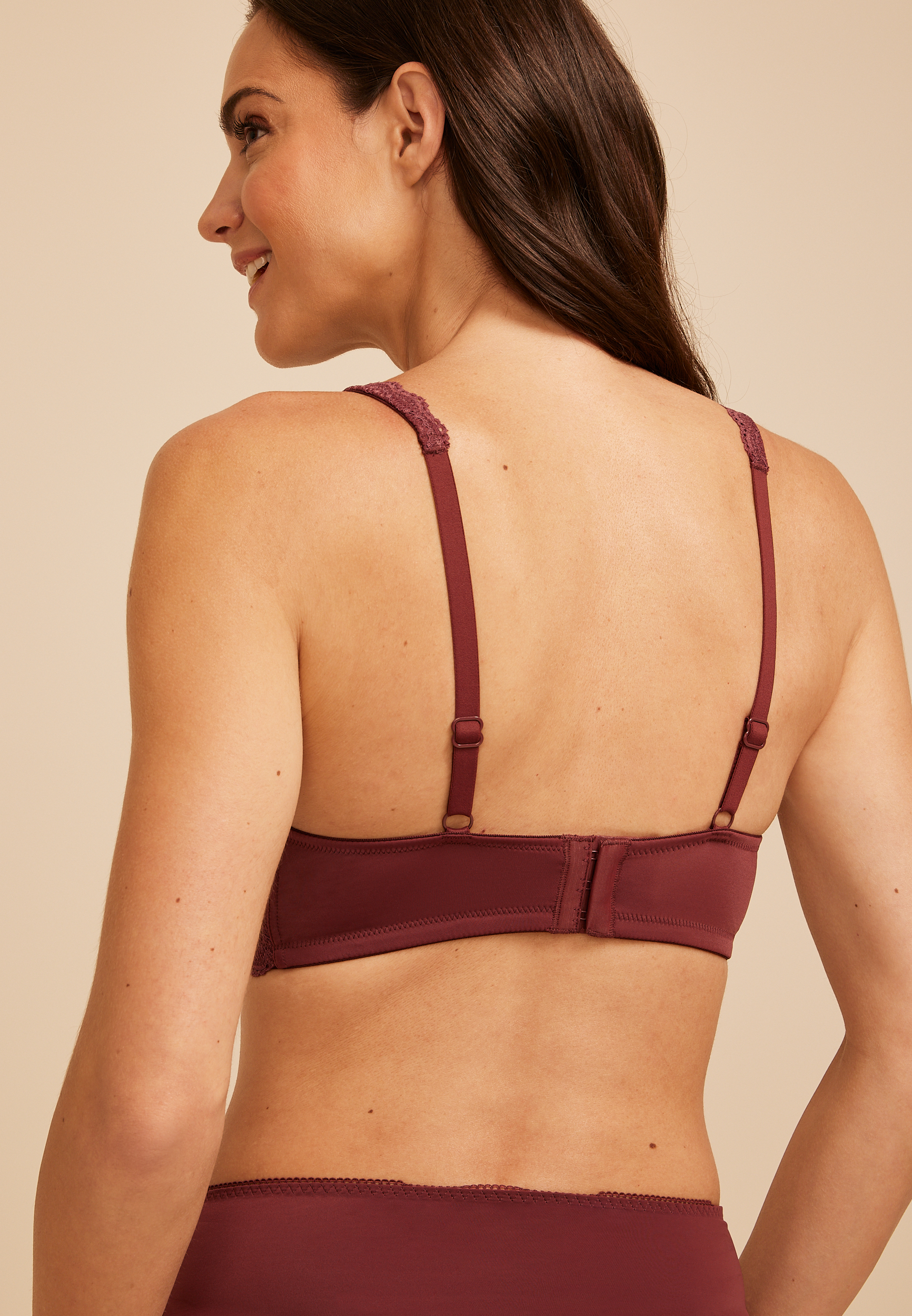 Micro Modal Lace Trim Triangle Bralette, C5221, large