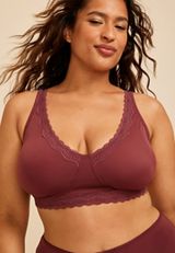 Micro Modal Lace Trim Triangle Bralette, C5221, small