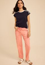 Mid Rise Cargo Tencel Pant, BLUSH, small