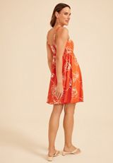 Bare Floral Embroidered Mini Dress, C9520, small