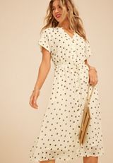 Polka Dot Tie Waist Midi Dress, C1939, small