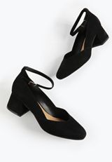SuperCush Faux Suede Ankle Strap Block Heel, C106, small