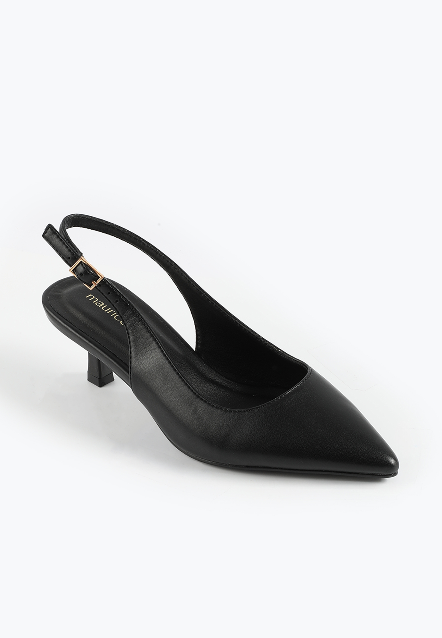 Supercush Faux Leather Slingback Kitten Heel