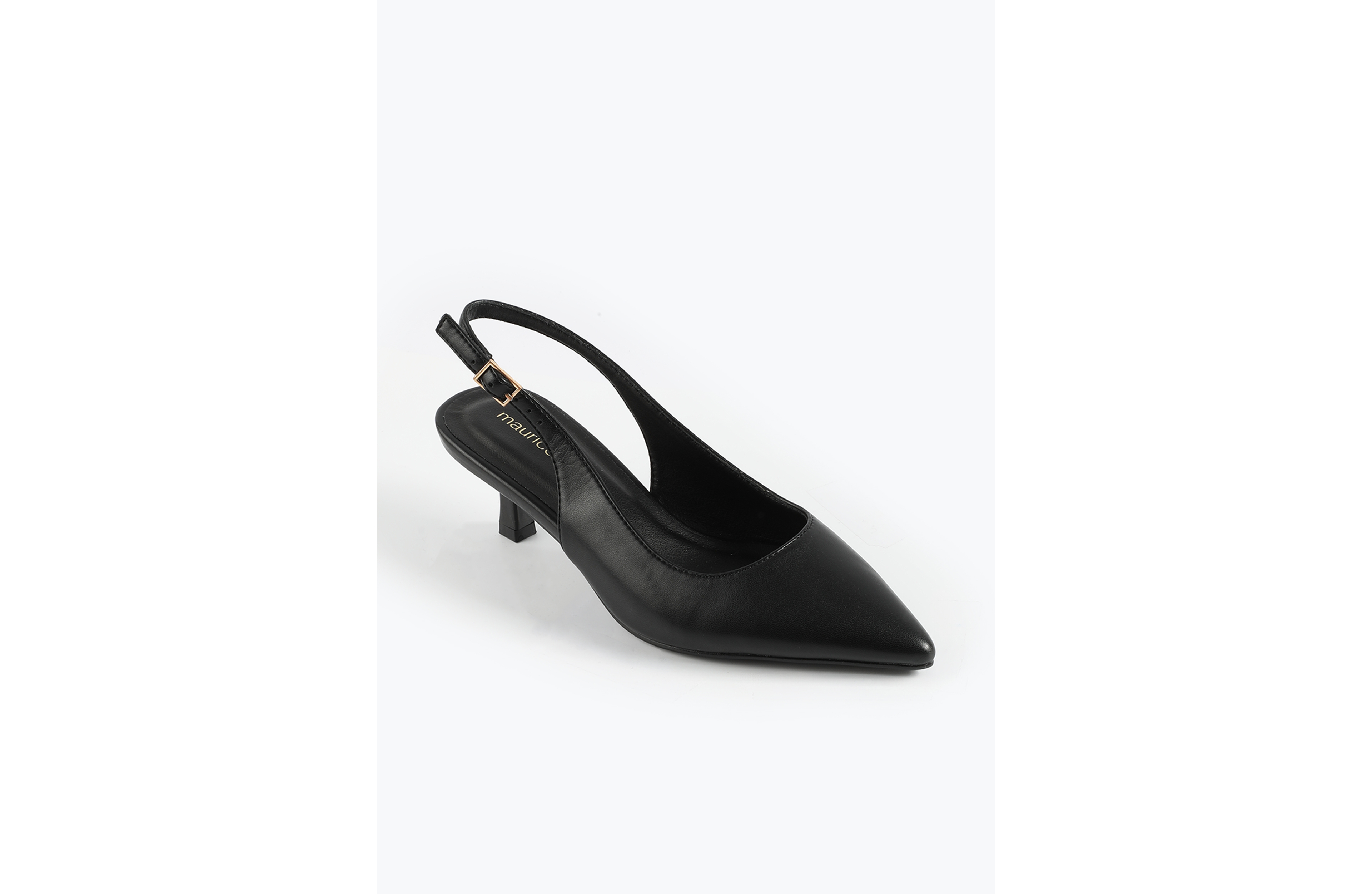Supercush Faux Leather Slingback Kitten Heel