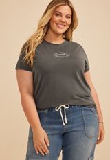 Plus Size Game Day Embroidered Football Classic Fit Graphic Tee, C106, small