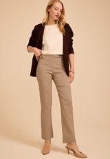 Plaid High Rise Tab Pocket Bengaline Straight Pant, C5872, small
