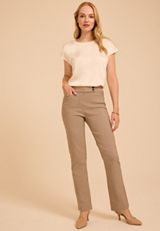 Plaid High Rise Tab Pocket Bengaline Straight Pant, C5872, small