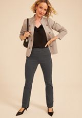 High Rise Tab Pocket Bengaline Bootcut Pant, C3017, small