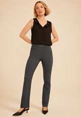 High Rise Tab Pocket Bengaline Bootcut Pant, C3017, small