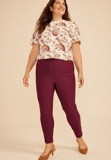 Plus Size Bengaline High Rise Skinny Pant, C7923, small