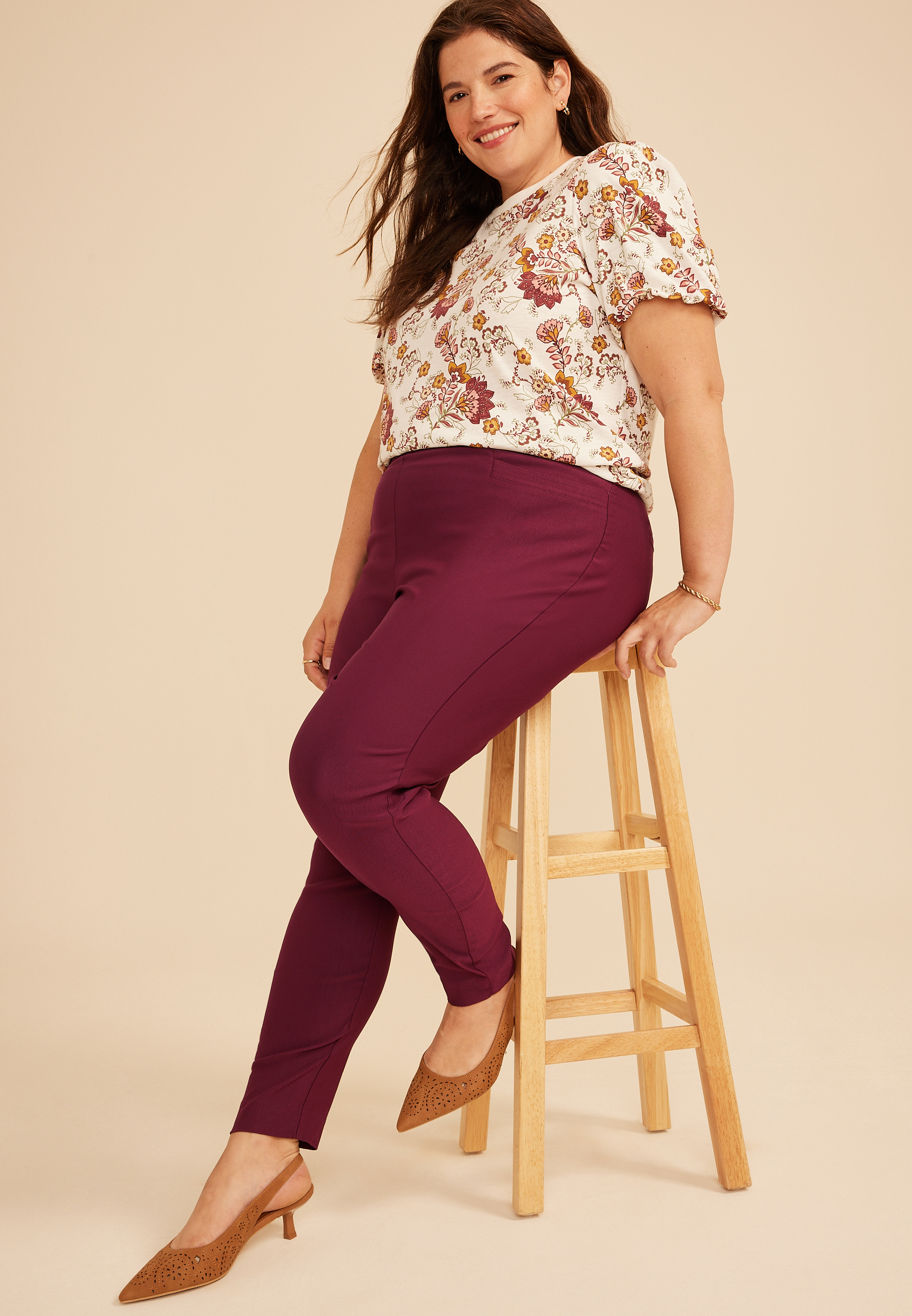 Plus Size Bengaline High Rise Skinny Pant, C7923, large