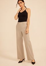 High Rise Bengaline Wide Leg Pant, C5609, small