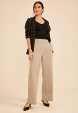 High Rise Bengaline Wide Leg Pant, C5609, small