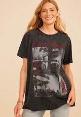 Born To Rock Oversized Fit Graphic Tee, C106, small