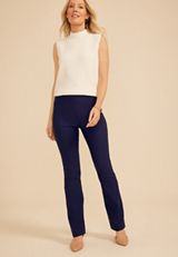 High Rise Bengaline Bootcut Pant, C1378, small