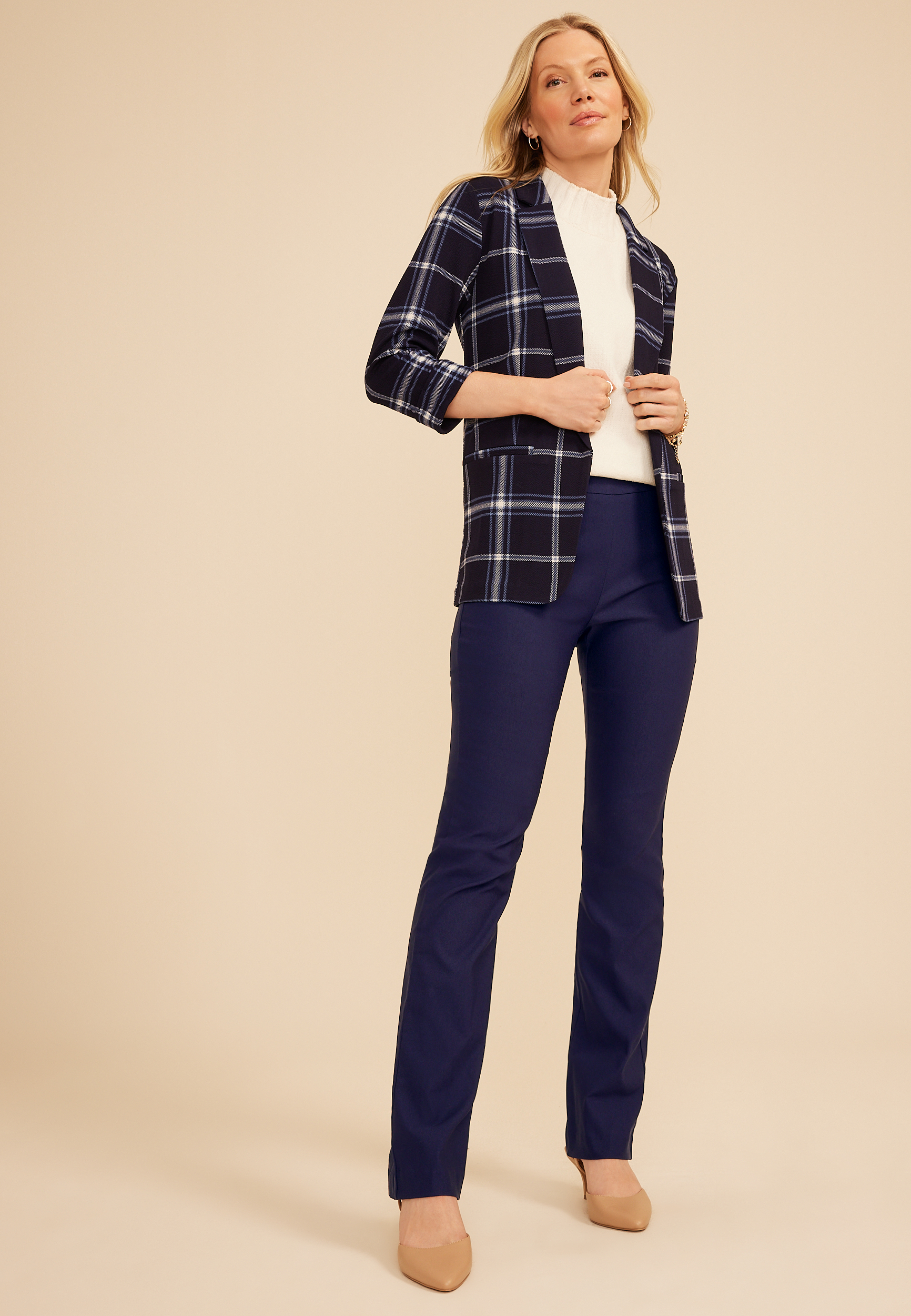 High Rise Bengaline Bootcut Pant, C1378, large