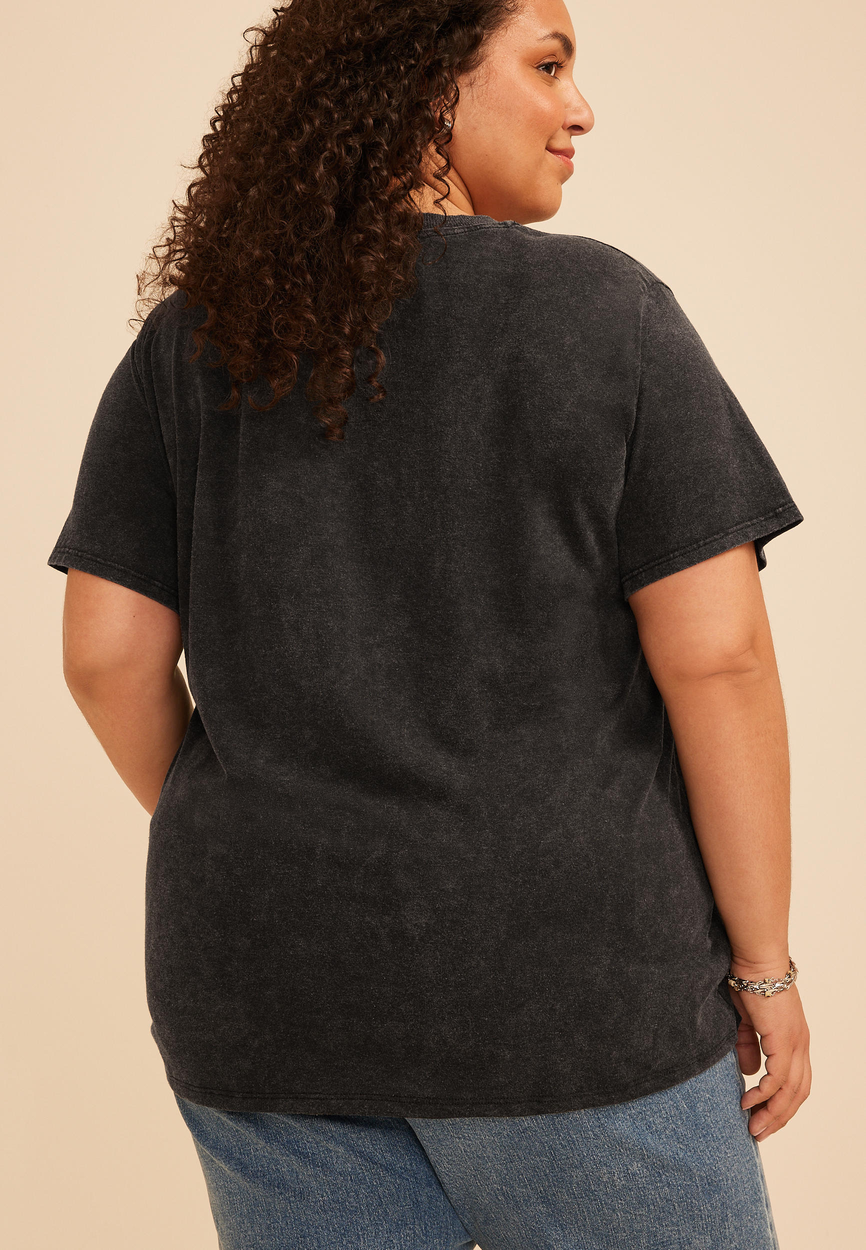 Plus Size Born To Rock Oversized Fit Graphic Tee, C106, large