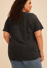 Plus Size Born To Rock Oversized Fit Graphic Tee, C106, small