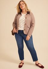 Plus Size Short Twill Barn Jacket, C286, small