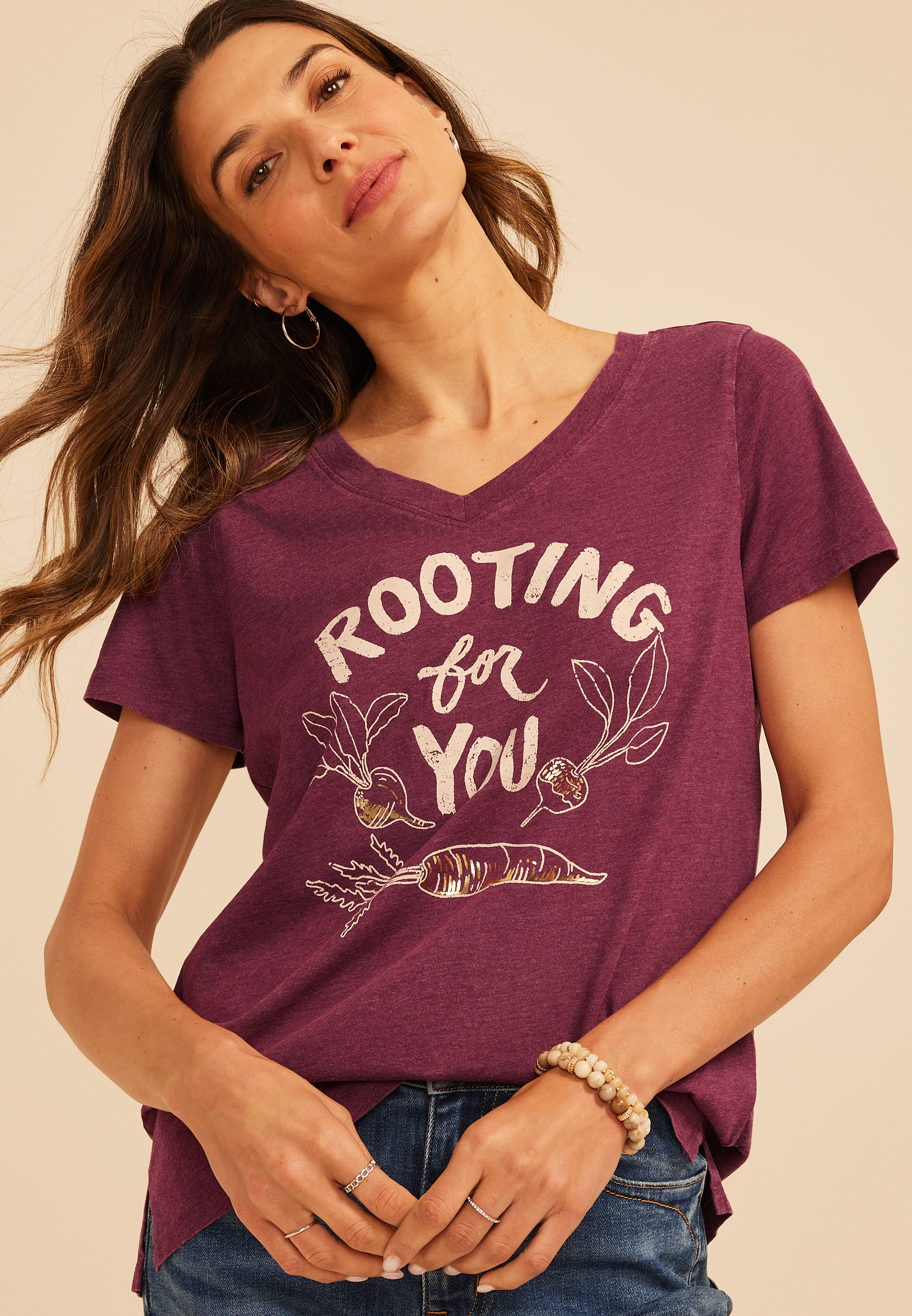 Rooting For You Classic Fit Graphic Tee, C7923, large