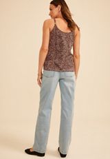 Ditsy Floral Asymmetrical Layered Tank Top, C1635, small