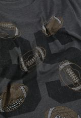 Football Oversized Fit Graphic Tee, C106, small