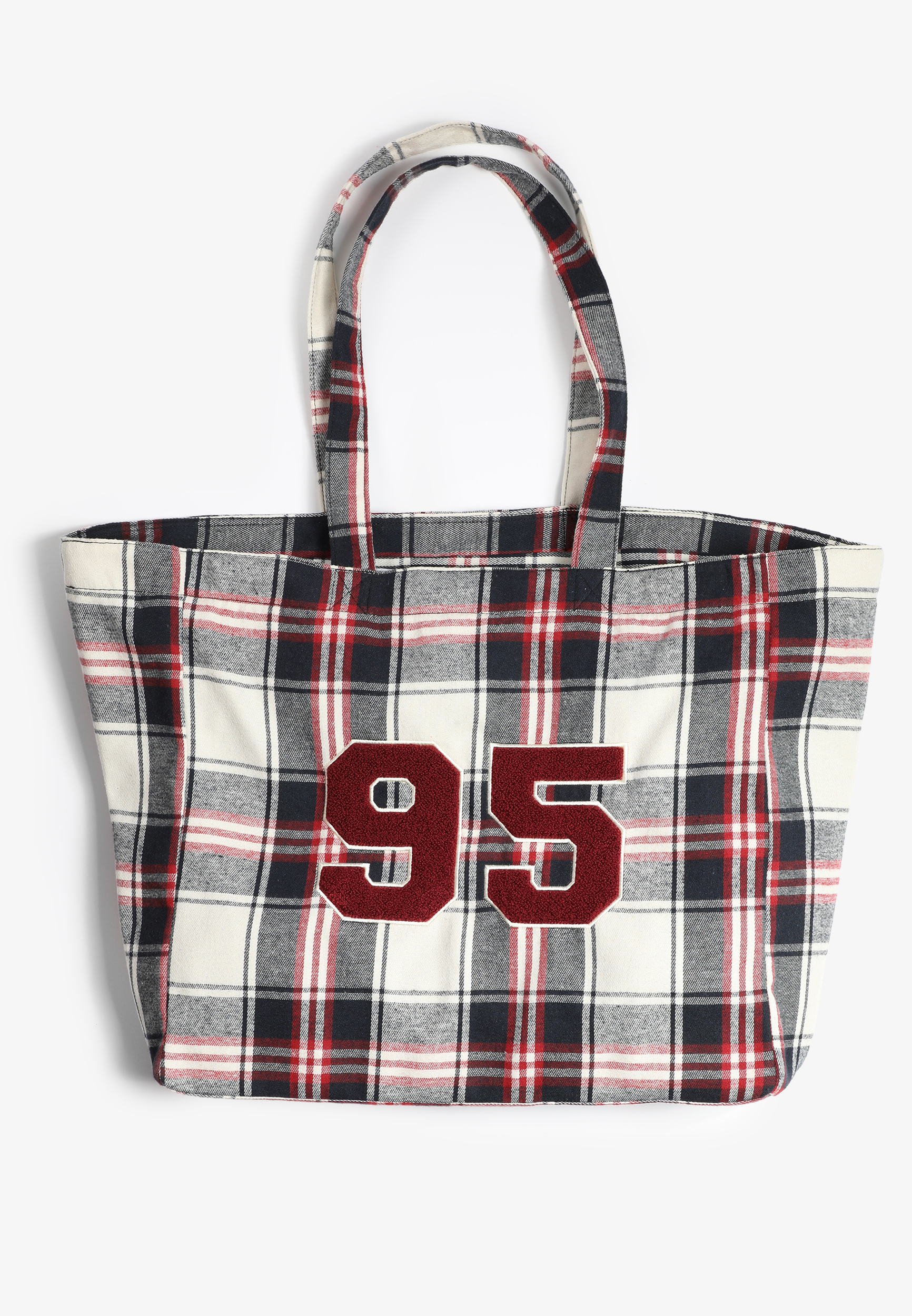 Plaid 95 Applique Tote Bag