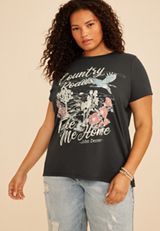 Plus Size Country Roads Take Me Home Classic Fit Graphic Tee, C1876, small