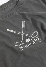 Game Day Embroidered Hockey Classic Fit Graphic Tee, C106, small